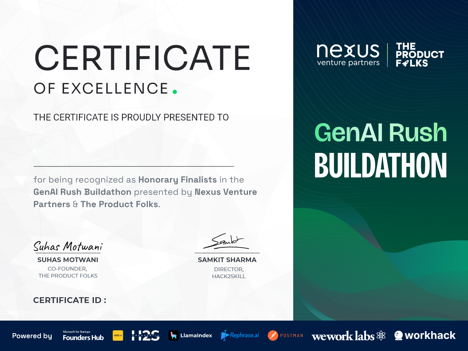 Certificate